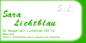 sara lichtblau business card